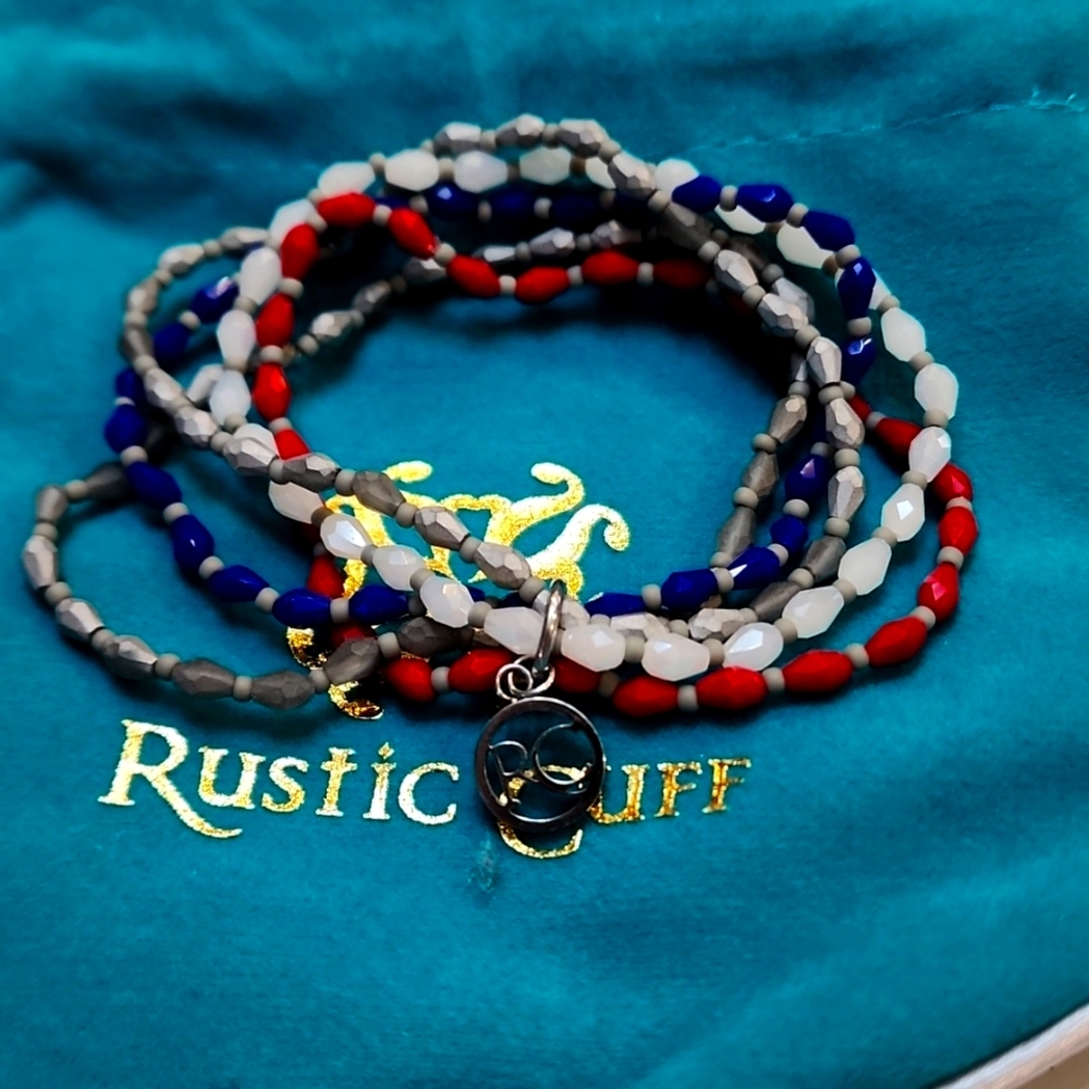 Rustic Cuff Bangle Connected Bracelet - image 1